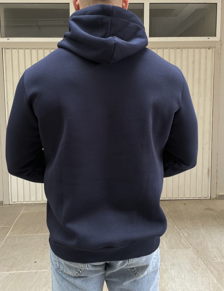 Everbest Ανδρικό Plus Size navy φούτερ με κουκούλα 251006N φωτογραφία